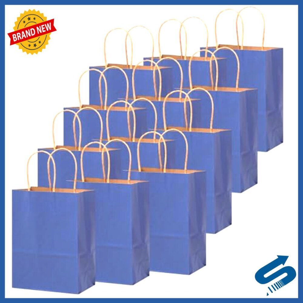 Large Kraft Paper Gift Bags Bulk Pack Party Favor Wedding Birthday Supplies - Picture 2 of 6